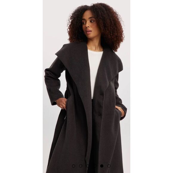 Noize Lena Long Length Vegan Wool Coat NWT Size XL - Picture 6 of 13